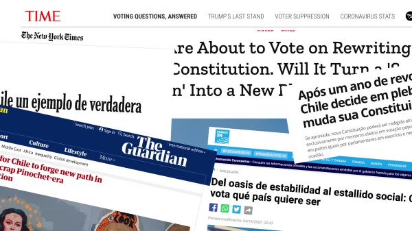Plebiscito chileno acapara titulares de hoy de Prensa mundial con distintos enfoques