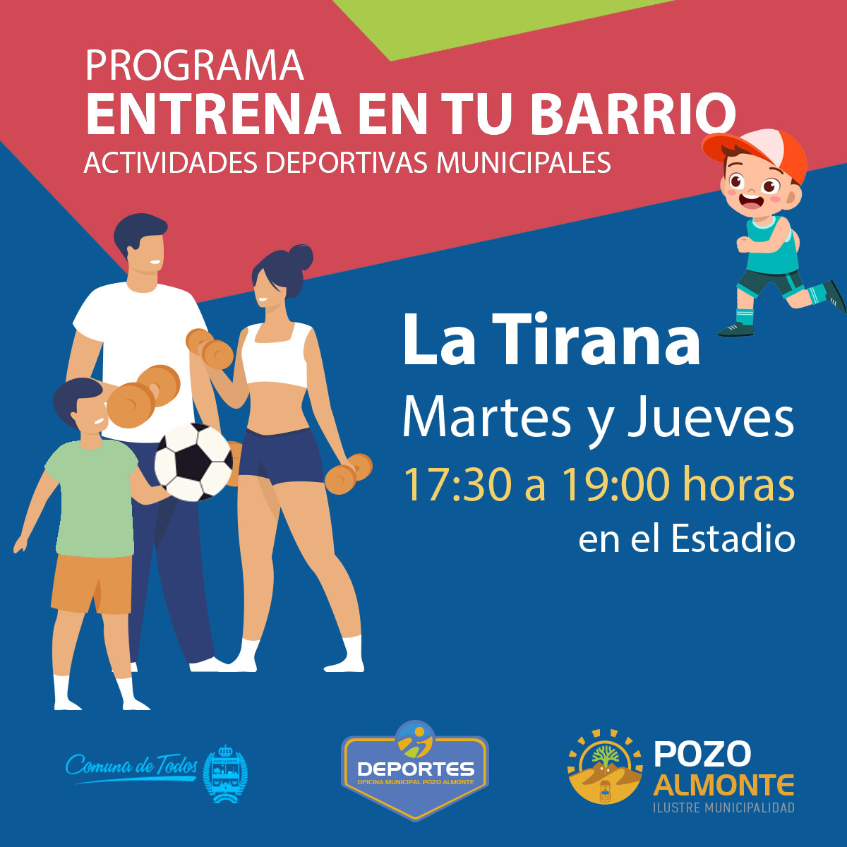 Deportes y actividad física dan la bienvenida a la Fase 3 en Pozo Almonte
