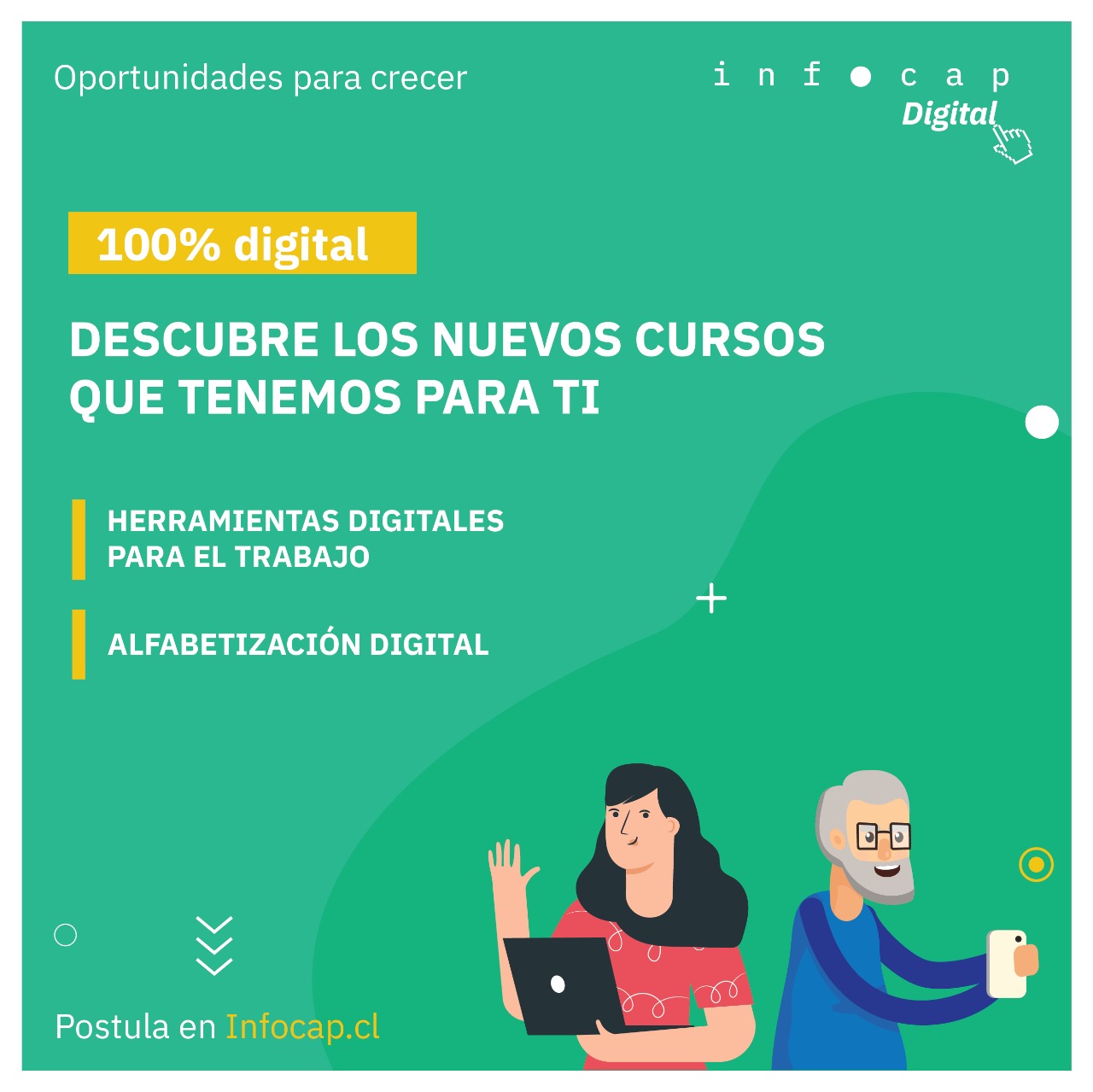 Infocap abre postulaciones para cursos online gratuitos de herramientas digitales para el trabajo