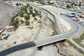 MOP refuerza plataforma de acceso al Puente de Tarapacá afectada por invierno altiplánico