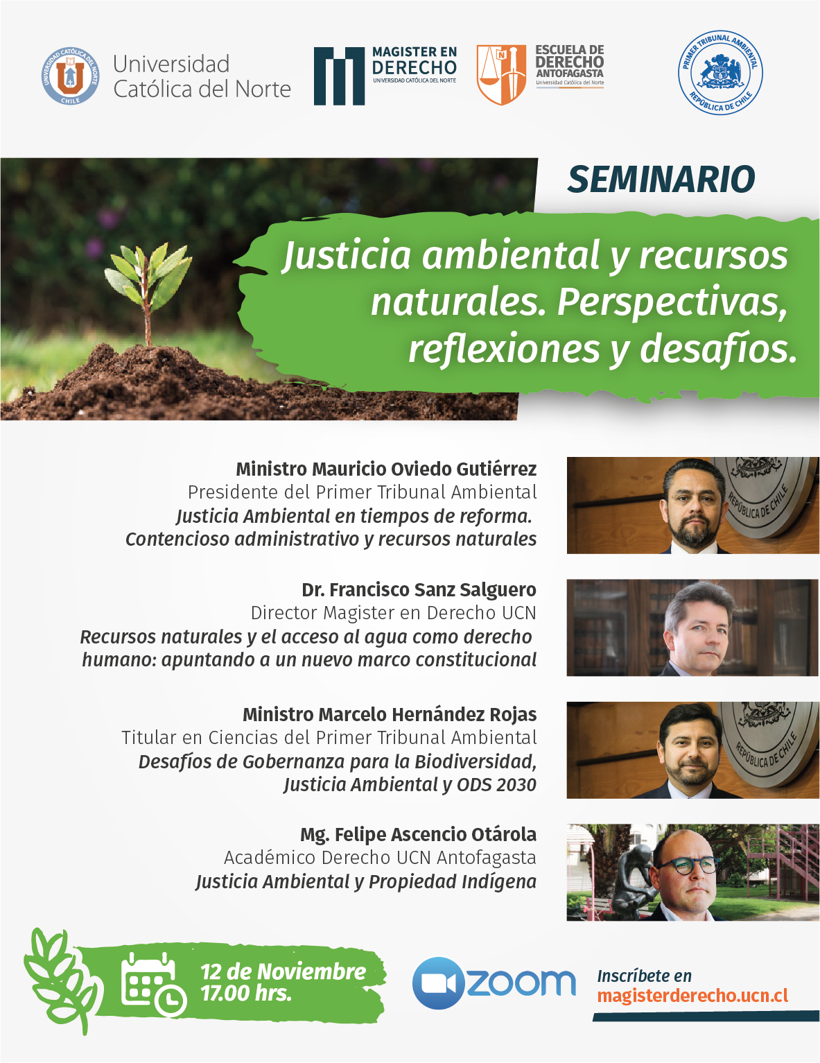 Seminario abordará los desafíos y perspectivas de la justicia ambiental y los recursos naturales