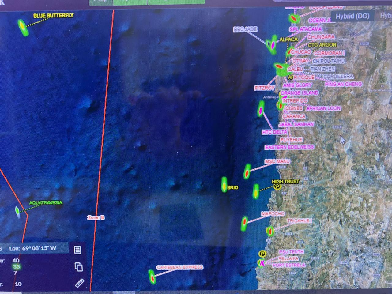 Avistamiento de embarcaciones chinas por pescadores de la caleta Cifuncho (de Taltal) es falsa