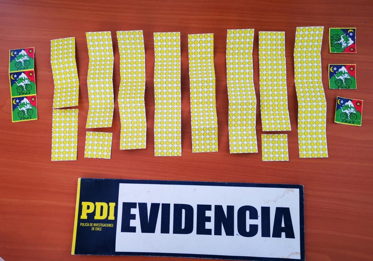PDI detuvo a venezolano intentando transportar mil 150 estampillas de droga de síntesis y ketamina