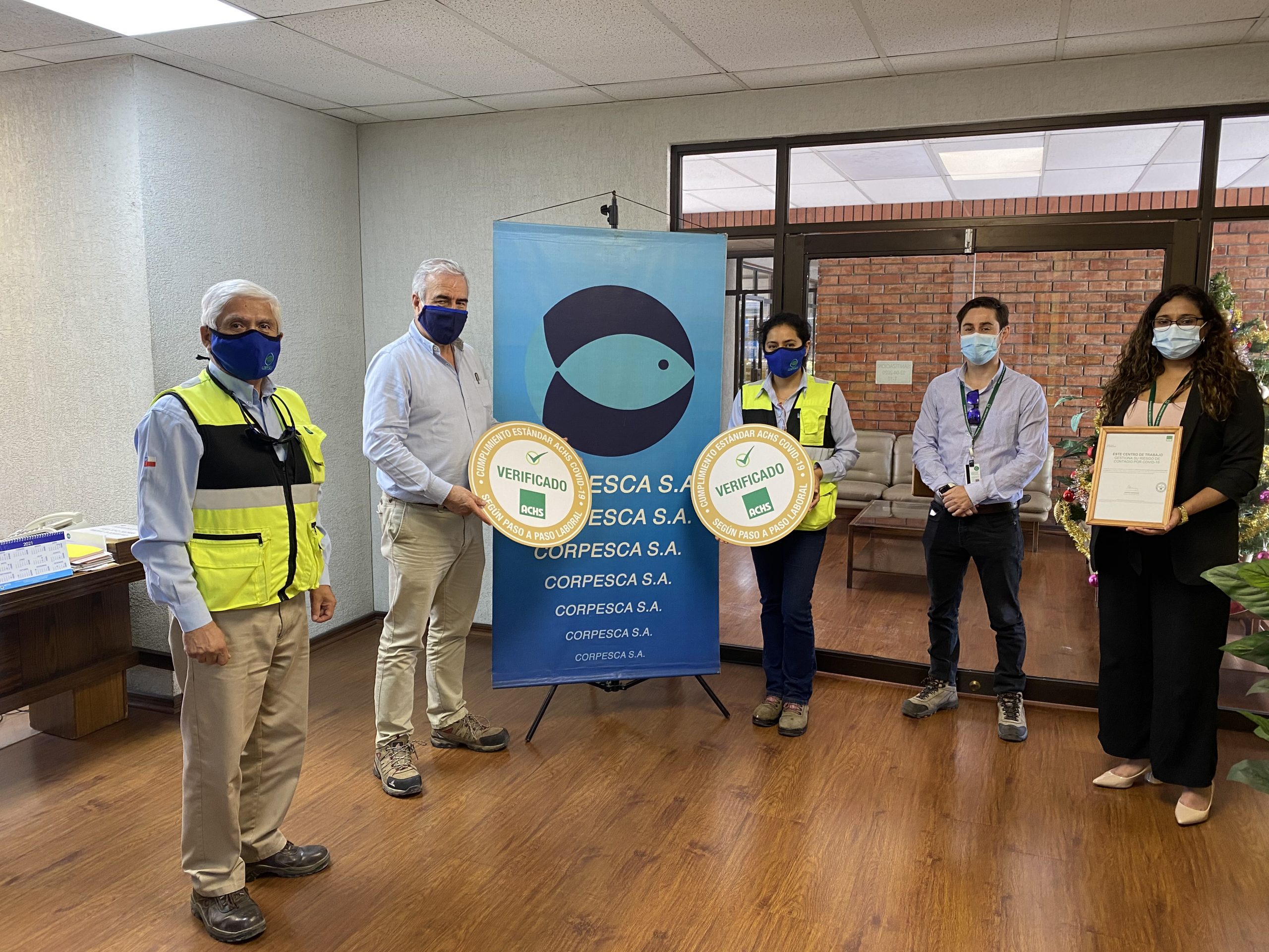 Asociación Chilena de Seguridad entregó reconocimiento a CORPESCA por su labor durante la pandemia