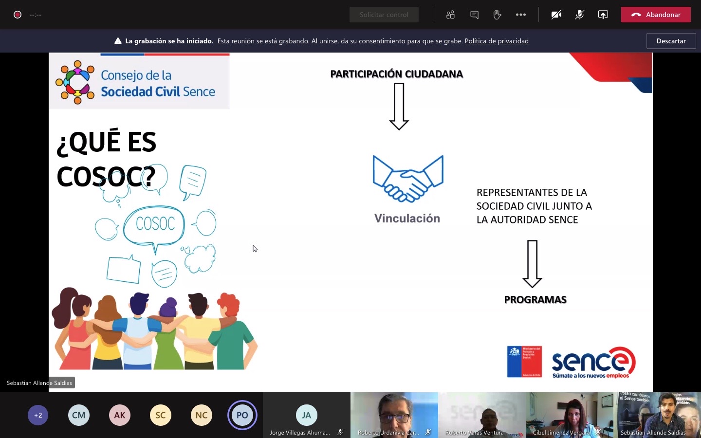 SENCE conforma en Tarapacá su Consejo de la Sociedad Civil 2020-2022