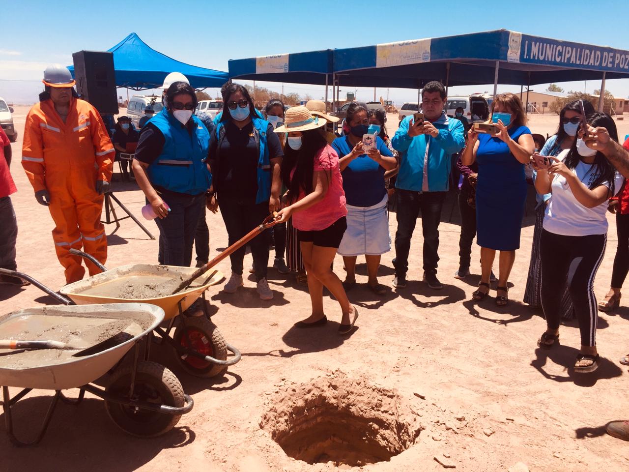 Primera piedra de «Plaza Nueva Juventud del Desierto» en Pintados