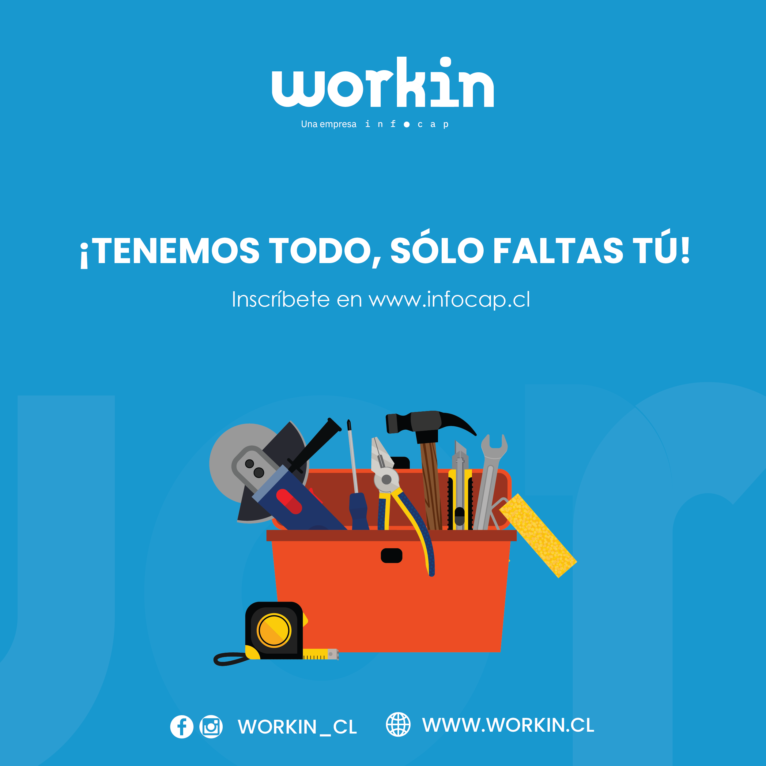 Workin, la app de INFOCAP abre proceso de postulación para profesionales