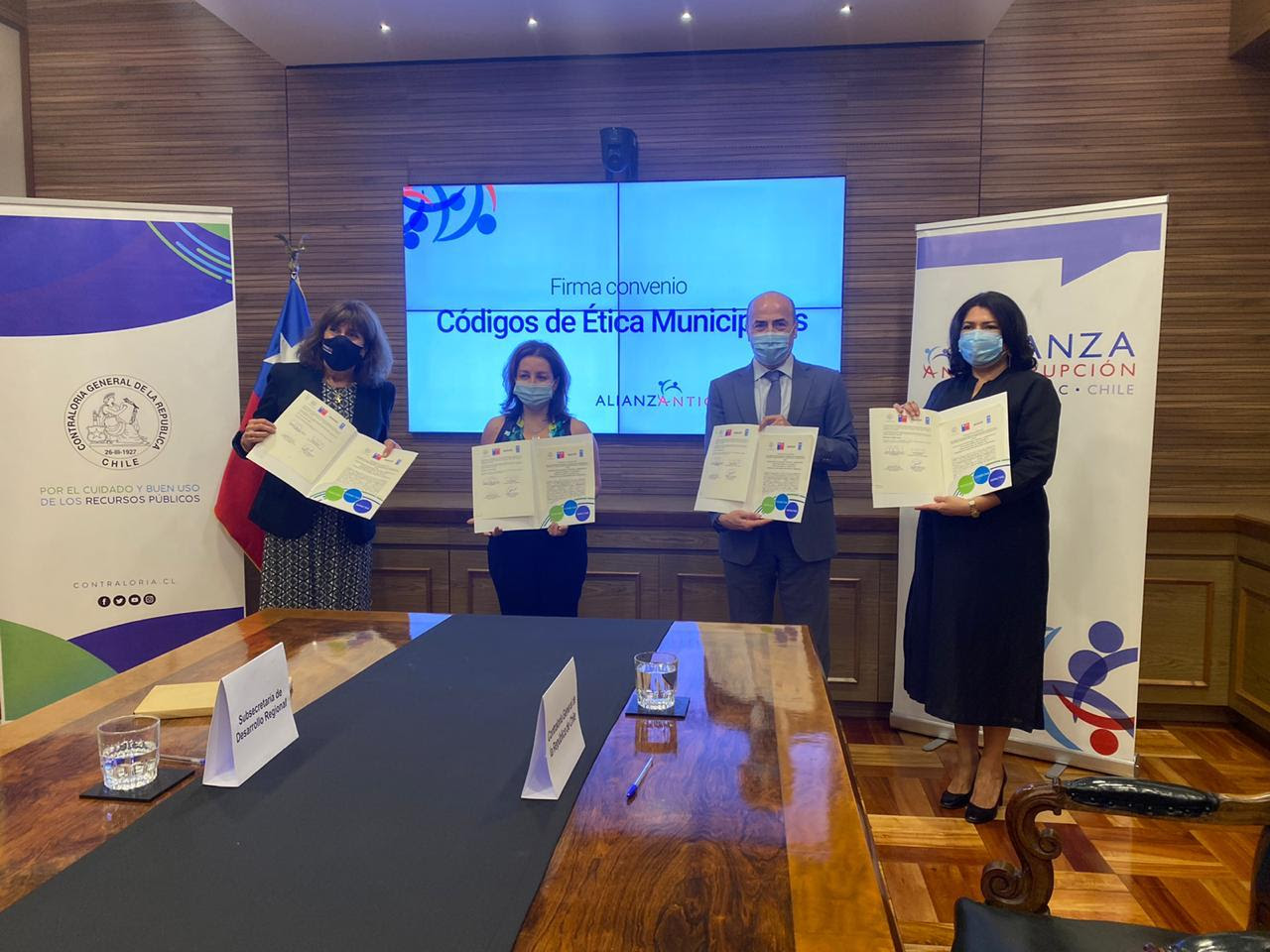 PNUD, Subdere, CGR y Servicio Civil firman convenio para la construcción de códigos de ética en todos los municipios del país