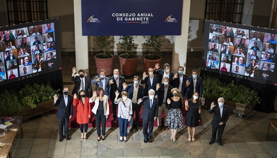 Presidente Piñera encabeza tercer Consejo de Gabinete anual en La Moneda
