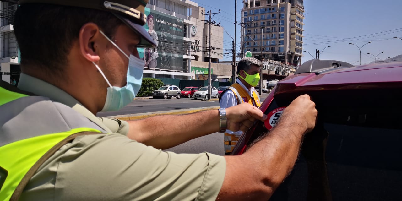 Campaña para crear conciencia vial en los conductores y reducir siniestros de tránsito en Iquique