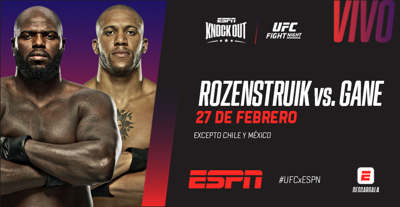 UFC Fight Night: Jairzinho «Bigi Boy» Rozenstruik v/s Ciryl «Bon Gamin» Gane en vivo por Fox Sports Premium