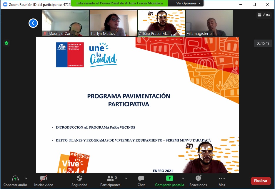 Minvu realiza capacitación virtual de programas habitacionales 2021