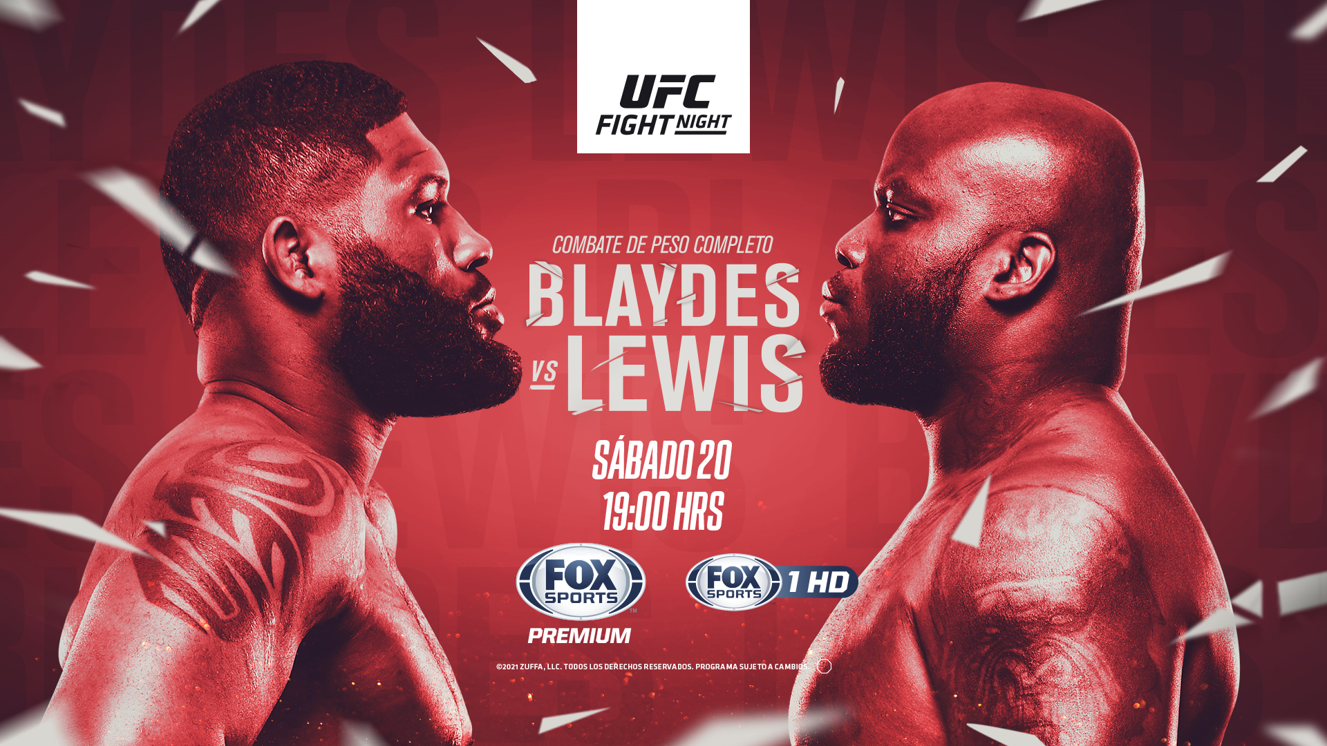 UFC Fight Night: Duelo de pesos pesados -Blaydes v/s Lewis- en vivo por Fox Sports Premium