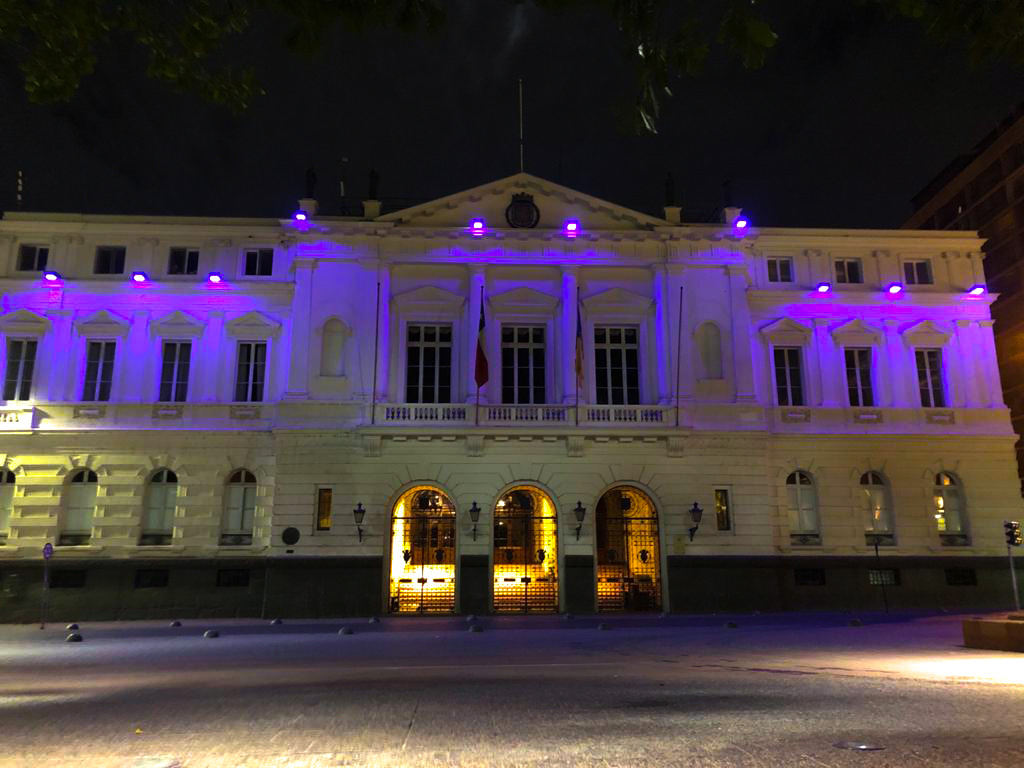 Edificios y monumentos de todo Chile se iluminan de púrpura por la Epilepsia