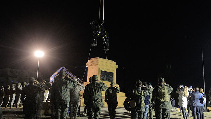 Retiraron monumento del General Manuel Baquedano González