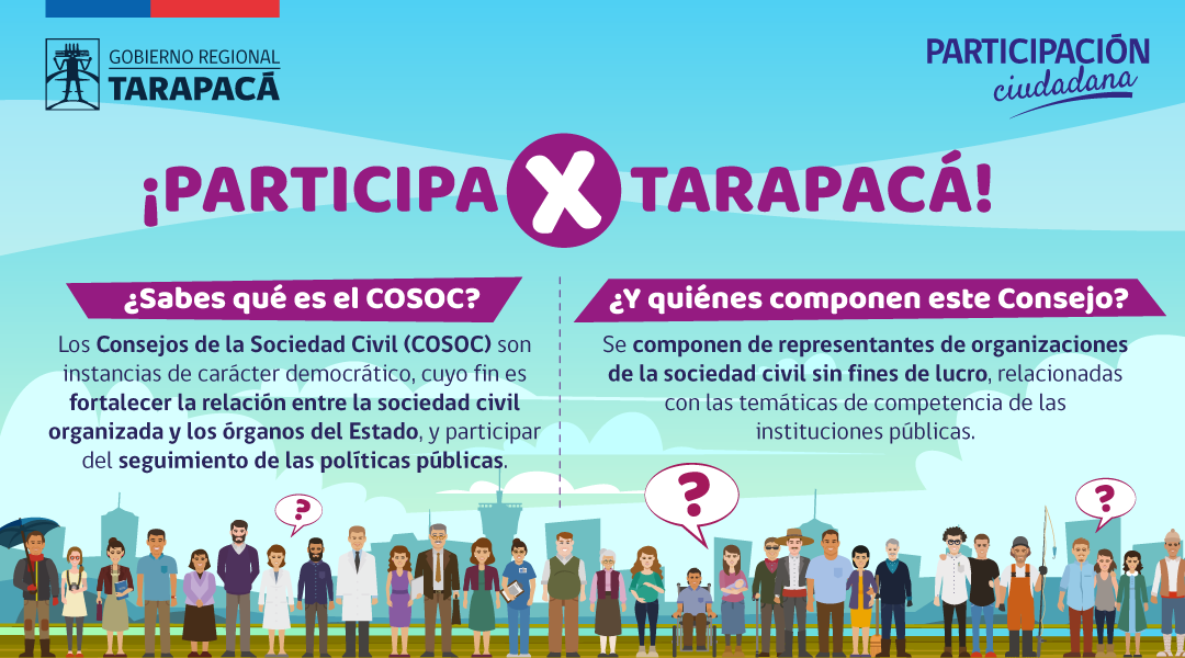 Extienden llamado a elecciones para conformar el primer Consejo de la Sociedad Civil de Tarapacá