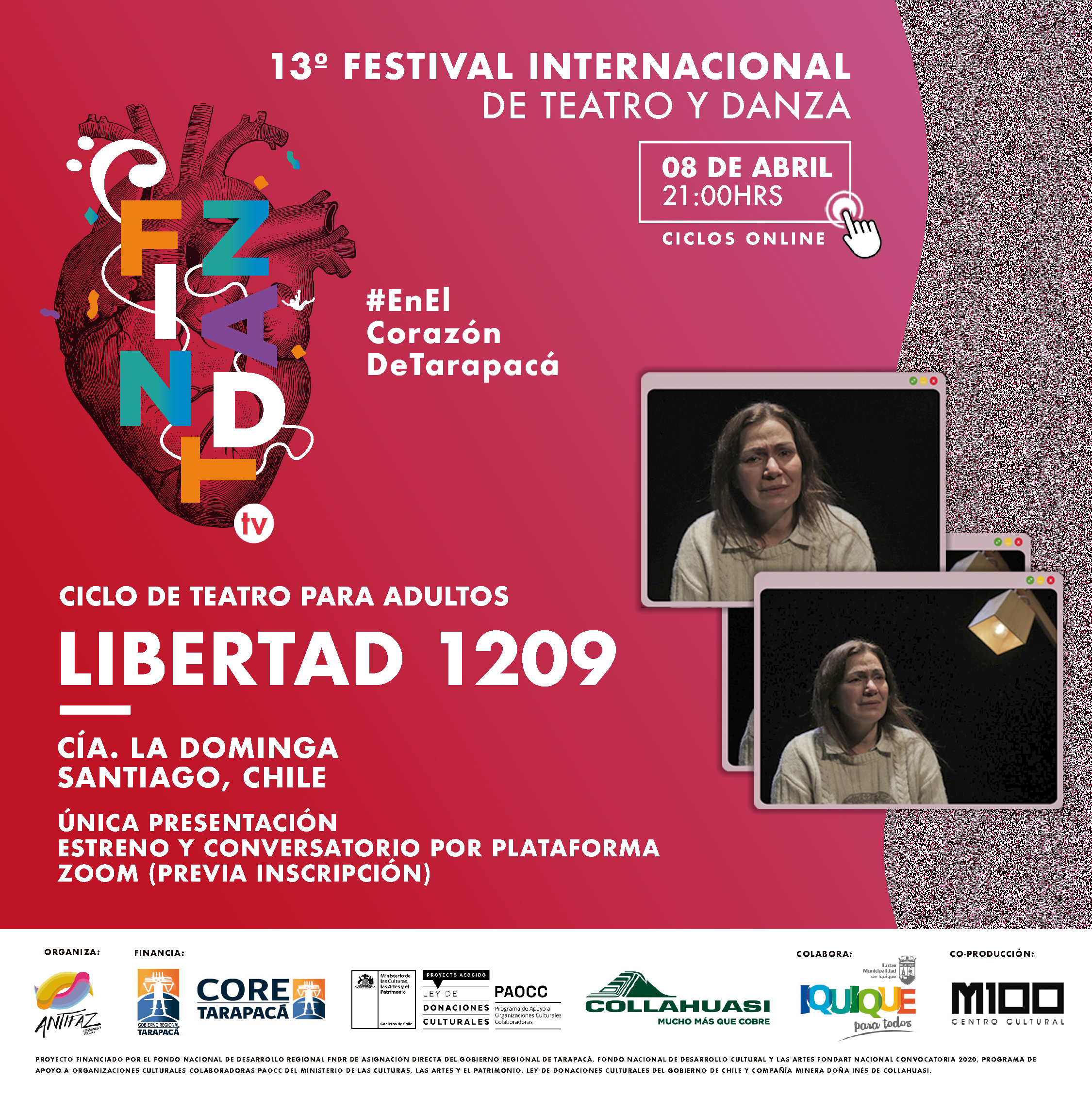 Solange Lackington protagoniza la nueva obra de FINTDAZ Ciclos Online 2021 Tarapacá