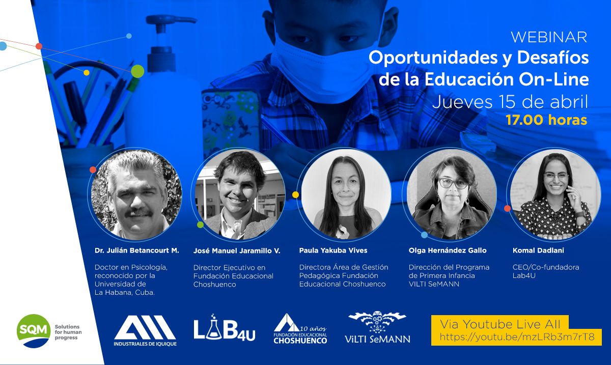 Asociación de Industriales de Iquique y SQM realizarán el webinar: “Desafíos y Oportunidades de la Educación Online”