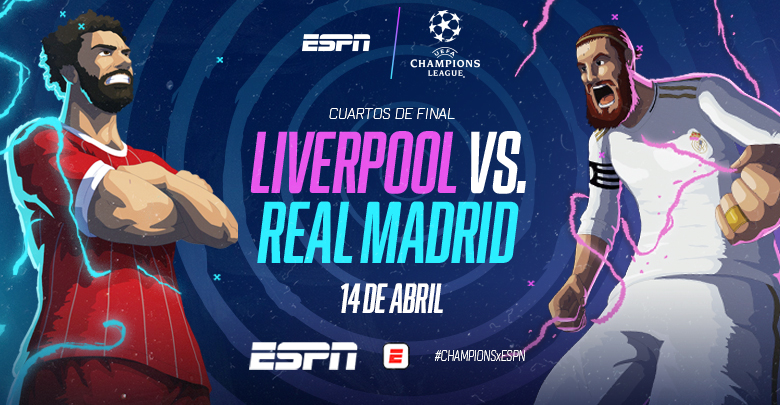 14 de abril: Dos partidazos en #CHAMPIONSxESPN PSG vs. Bayern Munich Liverpool vs. Real Madrid