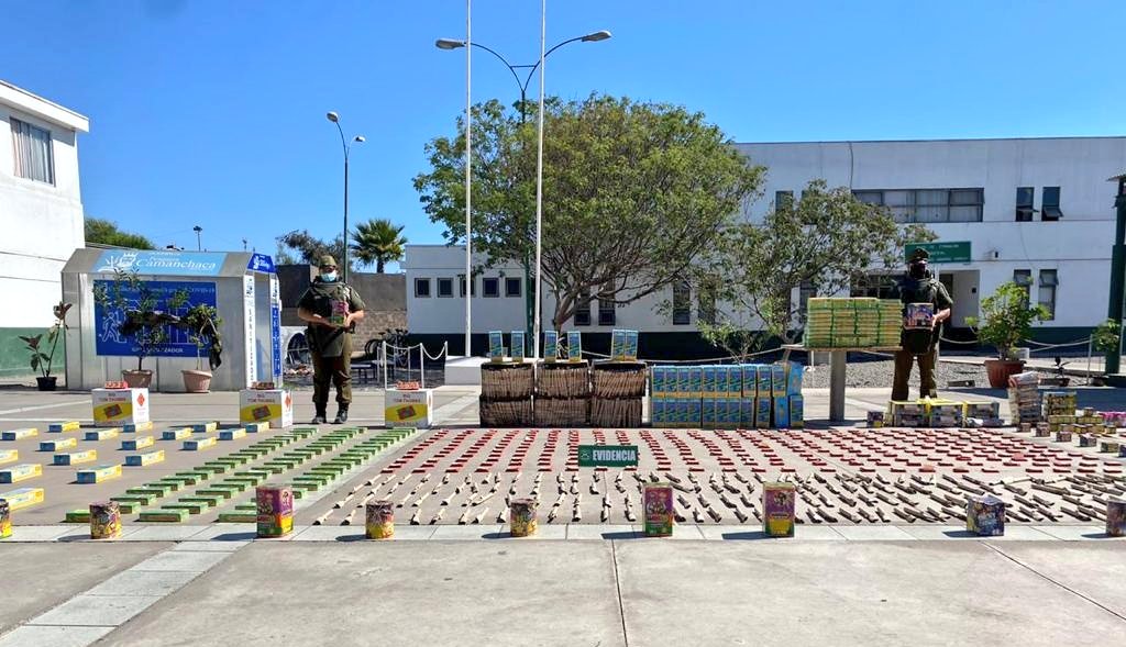 Carabineros detuvo a un hombre por infracción a la Ley de Armas y Explosivos en Alto Hospicio
