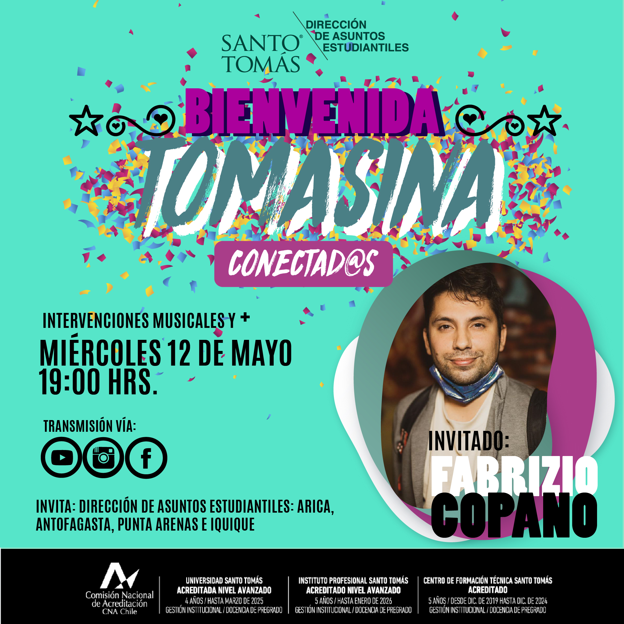 Santo Tomás realizará bienvenida con actividades virtuales y acciones solidarias