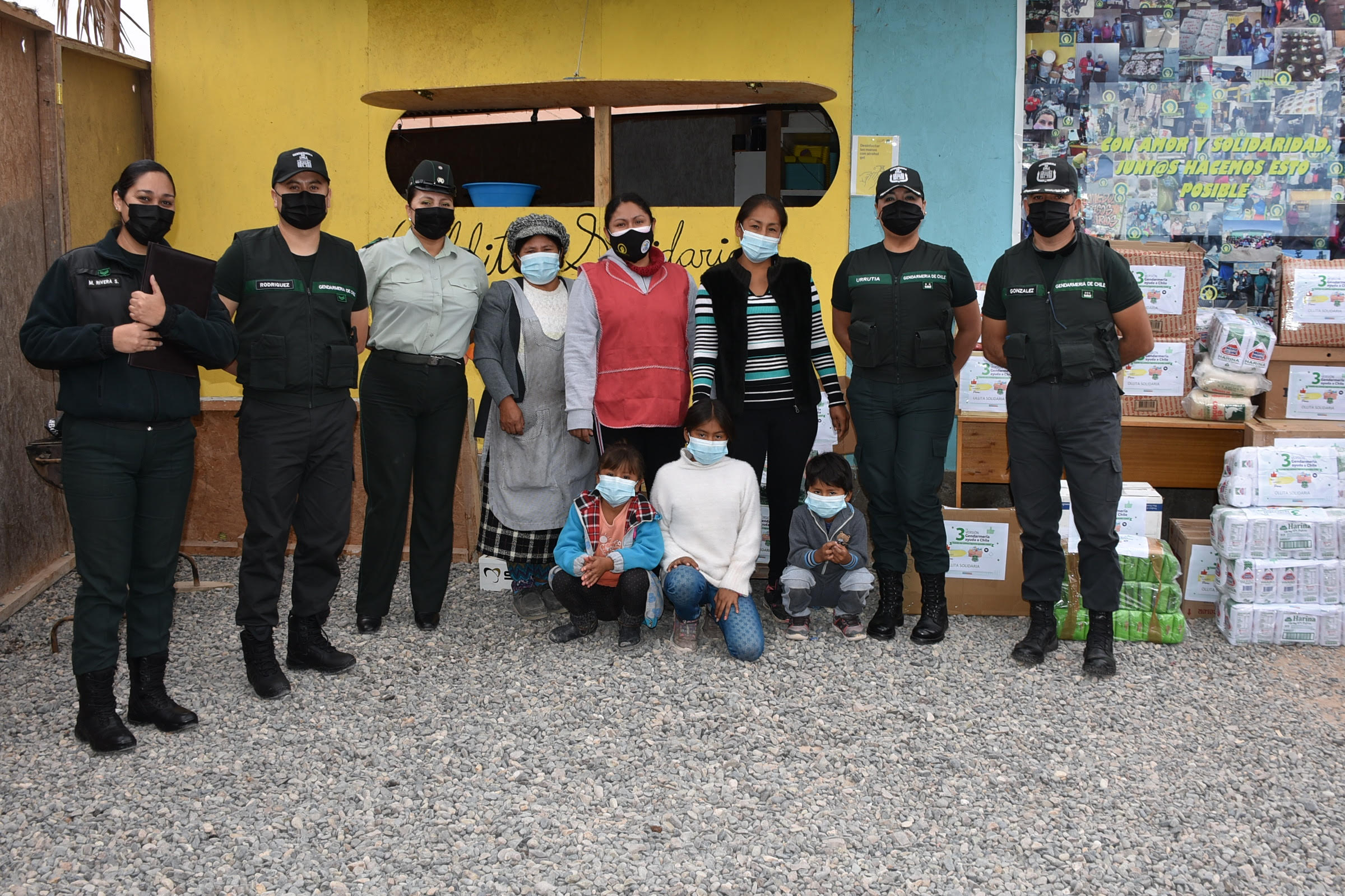 Gendarmería aportó 2,5 toneladas de alimentos para comedor solidario