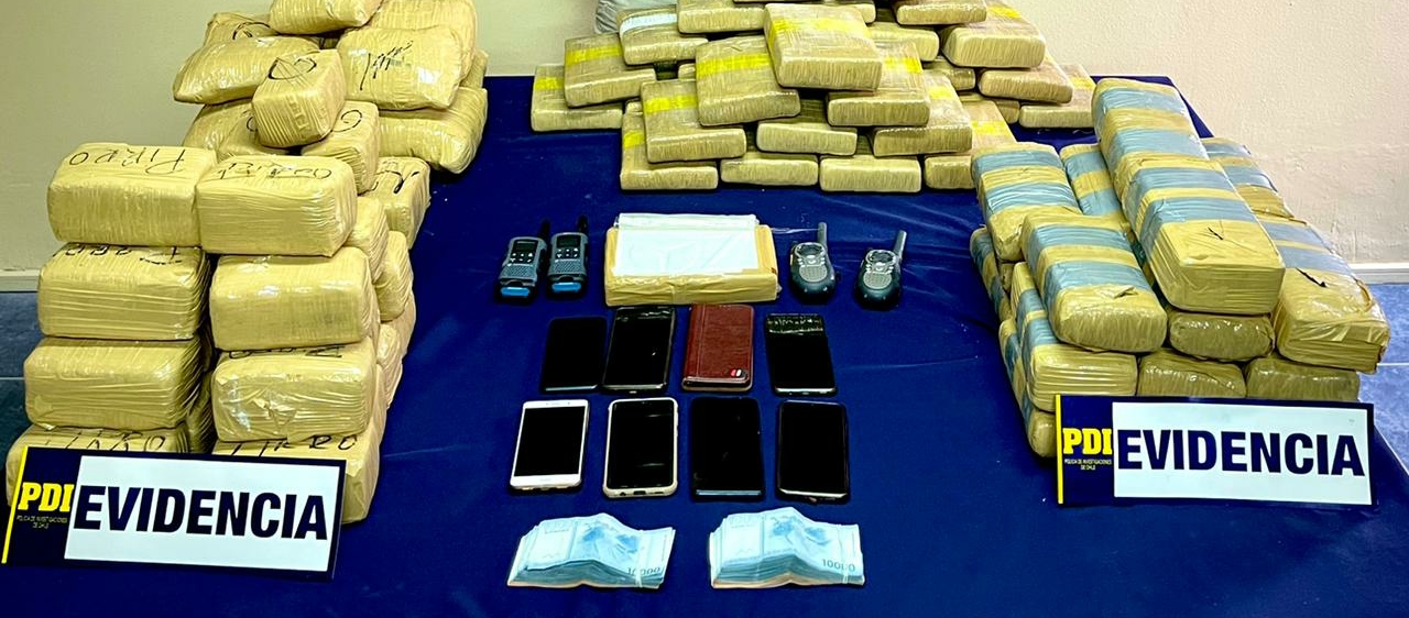 PDI Tarapacá desarticula organización criminal sacando de circulación 700 mil dosis de droga avaluada en $800 millones