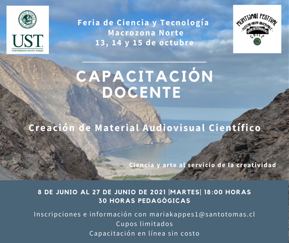 Universidad Santo Tomás realizará capacitación gratuita sobre creación de material audiovisual científico