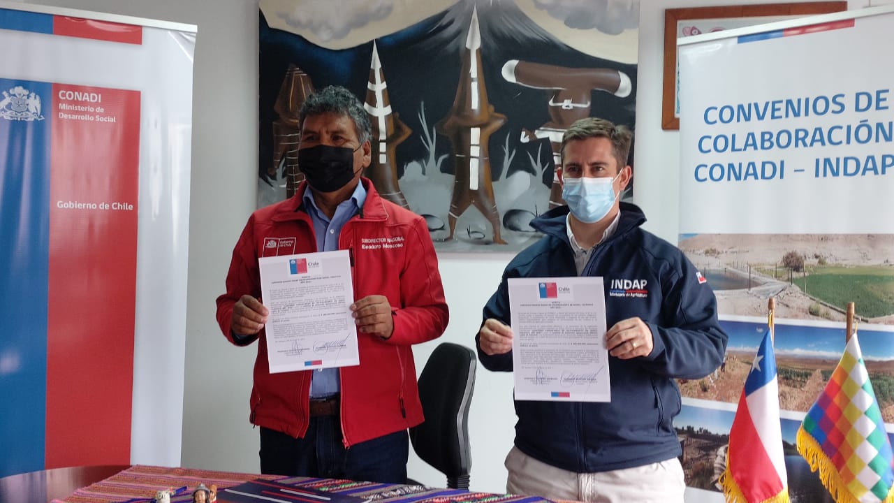 Conadi e Indap firman convenio por un monto de $200 millones para los sectores productivos agrícolas