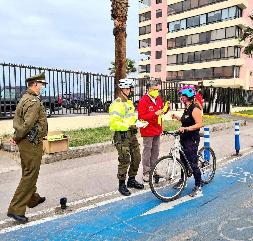Carabineros realizó servicios preventivos por día internacional de la bicicleta