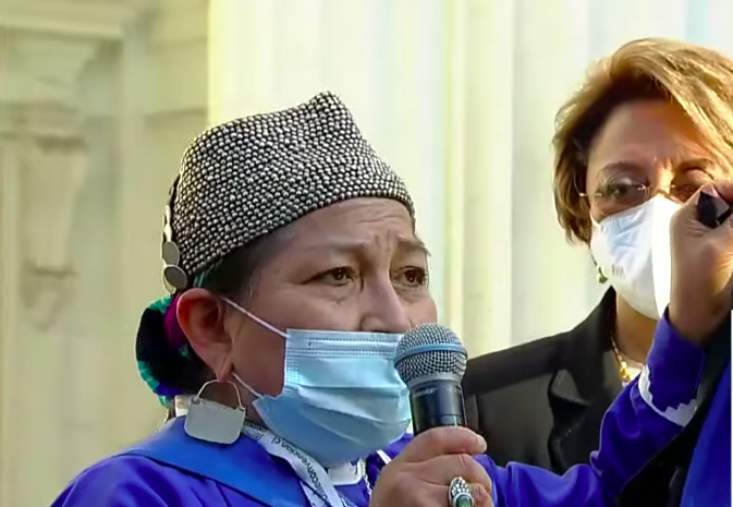 Elisa Loncón es electa como la presidenta de la Convención Constitucional