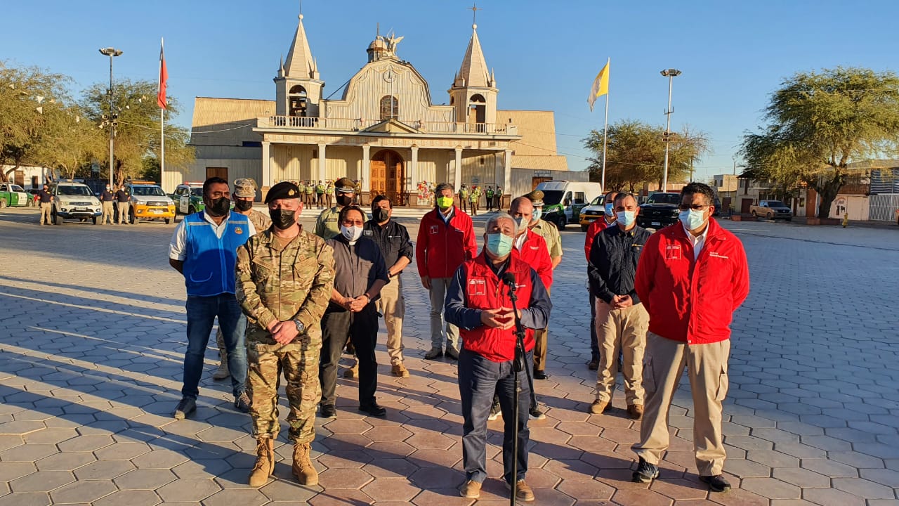 Comenzó a funcionar cordón sanitario en pueblo de La Tirana