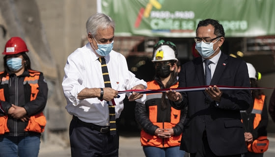 Presidente Piñera inauguró nuevo Túnel El Melón en la Ruta 5 Norte