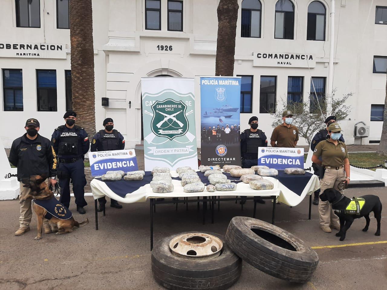 Policía Marítima y OS7 de Carabineros logran desbaratar organización criminal dedicada al tráfico de drogas