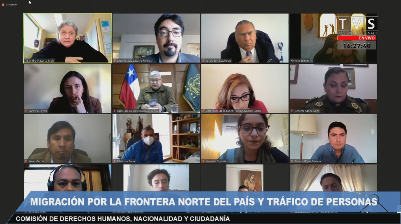 Alcalde Soria participa en comisión de derechos humanos del senado que abordó crisis migratoria