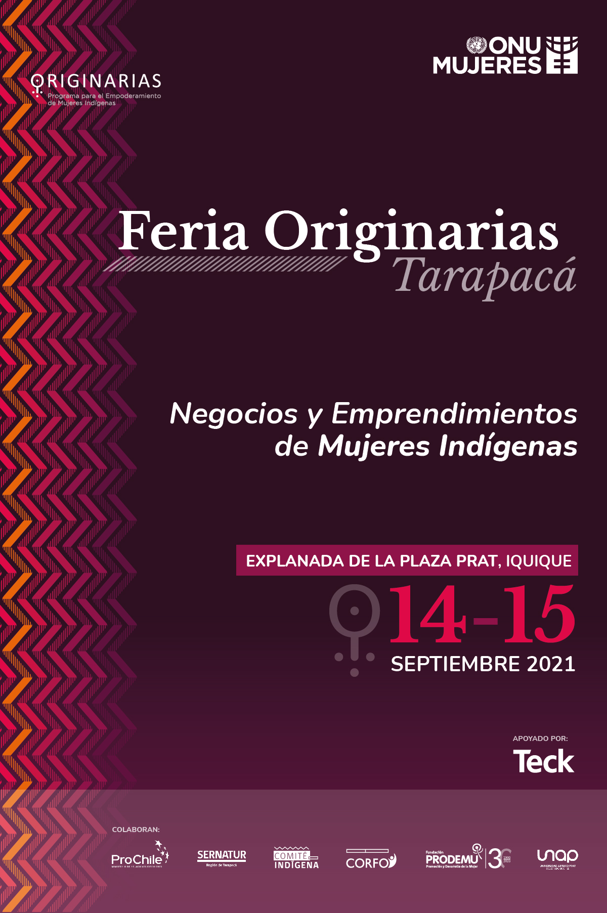 Apoyada por TECK: Primera Feria de Emprendimiento Originarias en Plaza Prat