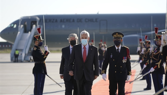 Presidente Piñera arriba a Francia y se reunirá con Presidente Macron