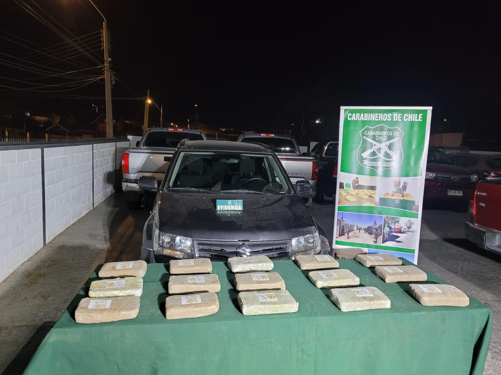 OS-7 incautó 17 kilos de marihuana que tenían como destino Antofagasta