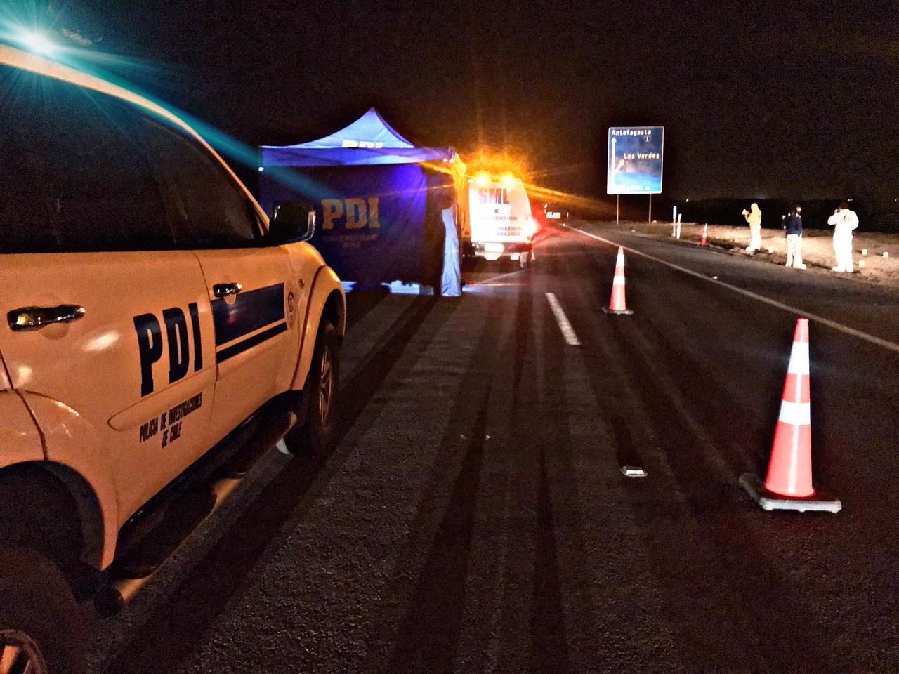 PDI investiga homicidio de N.N. ocurrido en el camino costero A-1 Iquique-Tocopilla