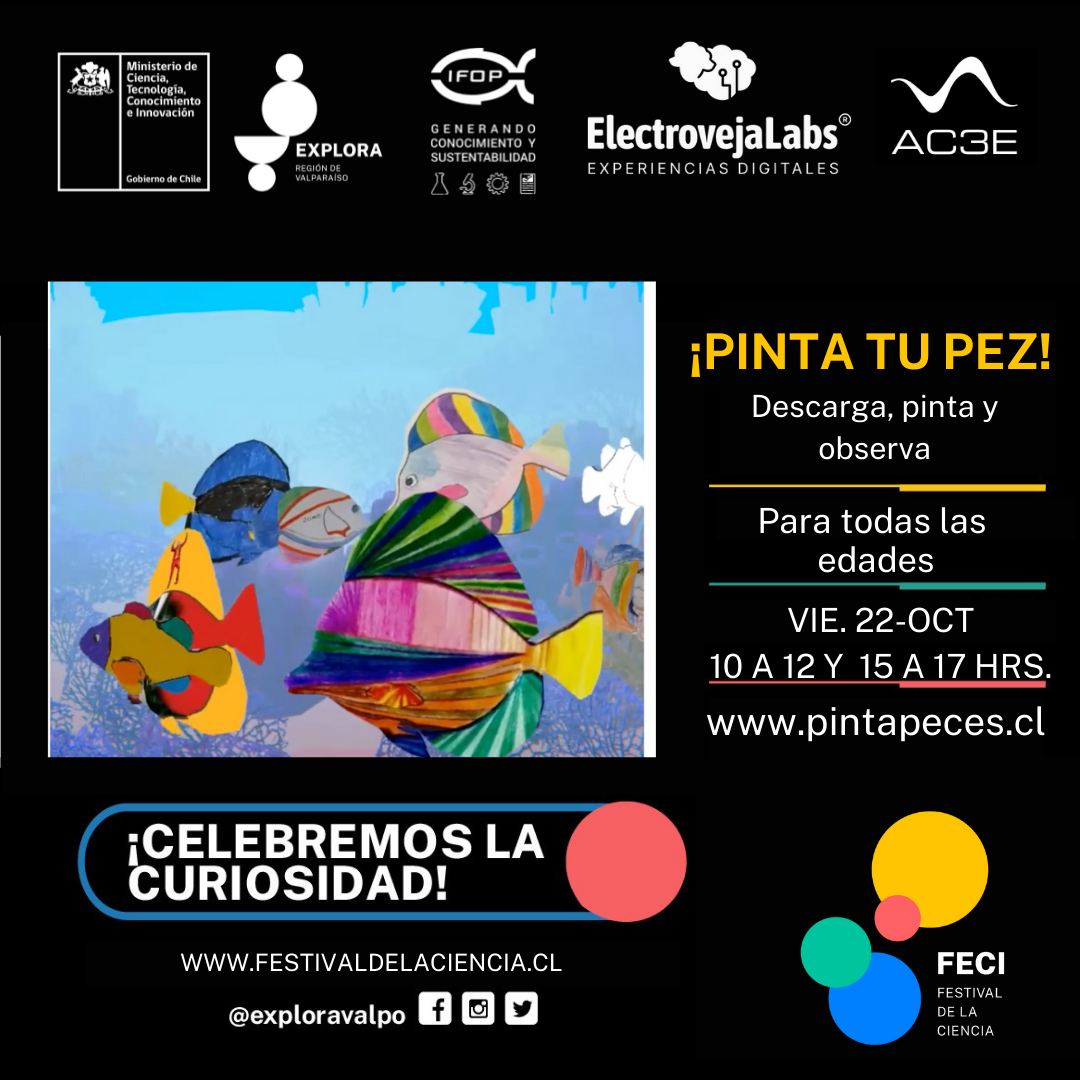 Pinta y disfruta de un océano virtual: Actividad gratuita trae mar, arte e inteligencia artificial en este Festival de la Ciencia