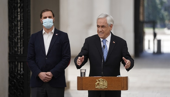 Presidente Piñera realiza declaración a la Prensa en el Palacio de La Moneda