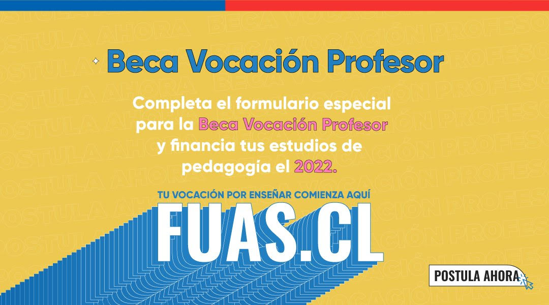 MINEDUC invita a postular a Beca Vocación de Profesor a través de www.fuas.cl a quienes deseen estudiar pedagogía