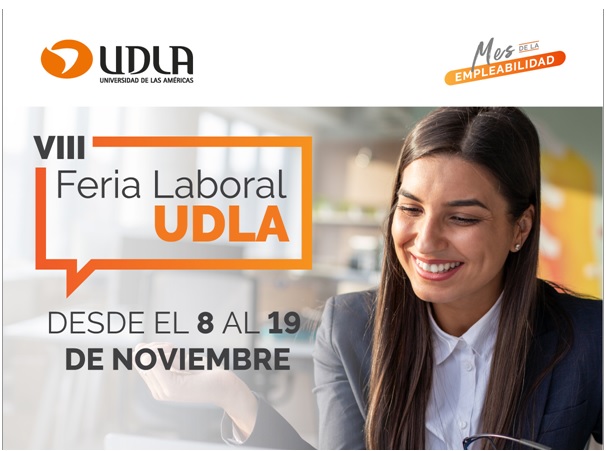 UDLA invita a participar en su VIII Feria Laboral Virtual