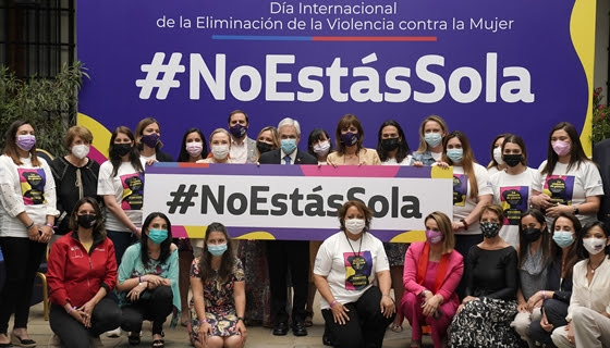 Presidente Piñera encabezó acto en conmemoración del Día Internacional de la Eliminación de la Violencia contra la Mujer