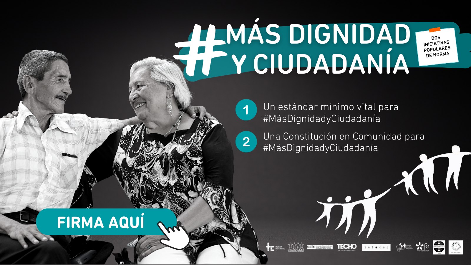 Hogar de Cristo y Comunidad de Organizaciones Solidarias invitan a firmar por un Chile con #MásDignidadyCiudadanía