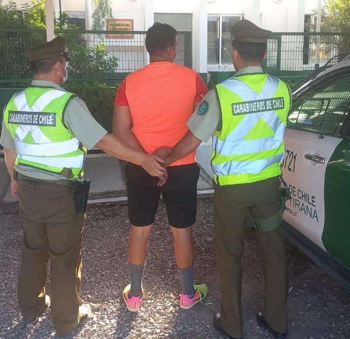 Carabineros detuvo a hombre por agresión con arma blanca y órdenes de aprehensión vigente