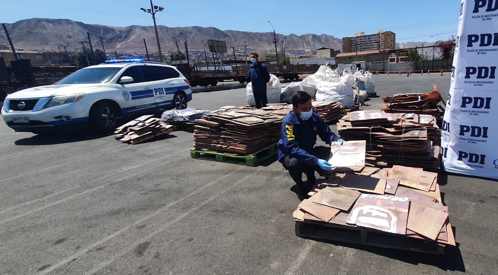 PDI recuperó más de 26 toneladas de cobre robado