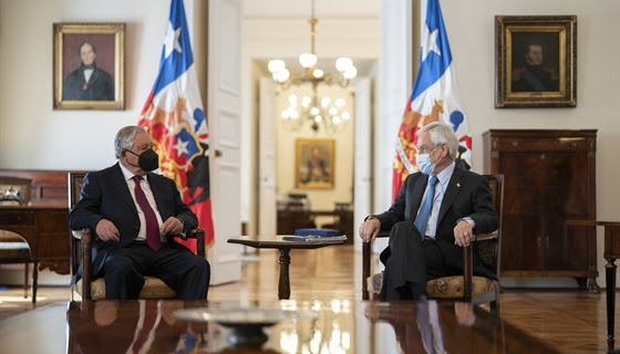 Presidente Piñera recibe en audiencia al nuevo presidente de la Corte Suprema