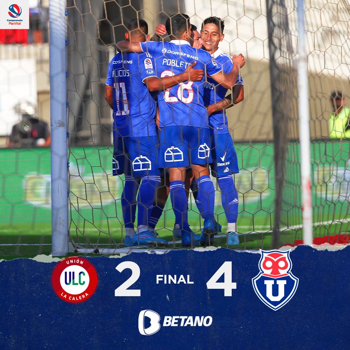 Universidad de Chile 4 – Unión La Calera 2; con 3 goles de Palacios