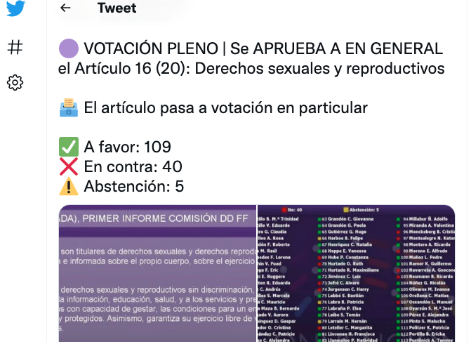 Convención aprueba artículo sobre derechos sexuales y reproductivos que declara legal el aborto